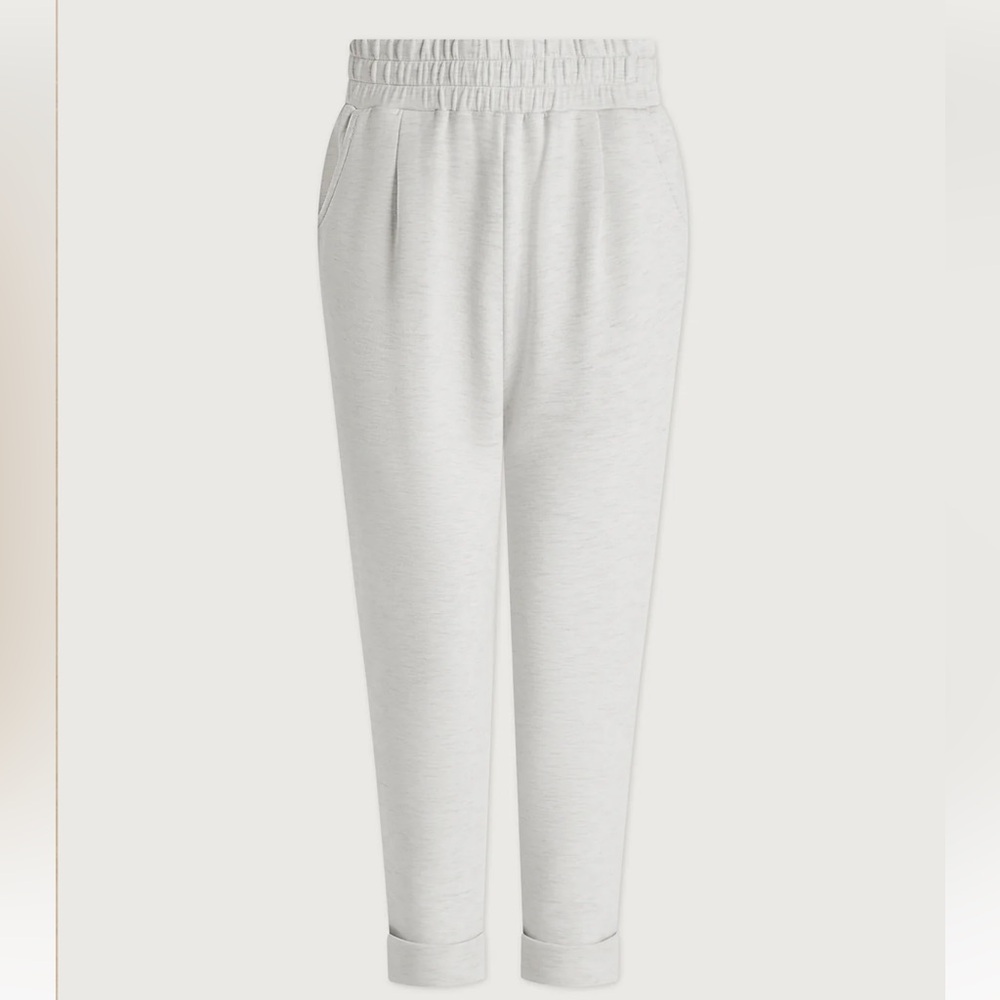 Varley The Rolled Cuff Pant 25", Size L, Color: Ivory Marl